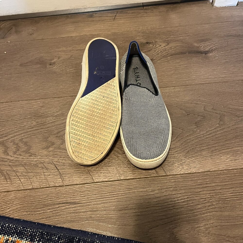 Rothy's Anchor Slip-On Shoes Navy Knit, Casual Sneakers Women’s Size 8